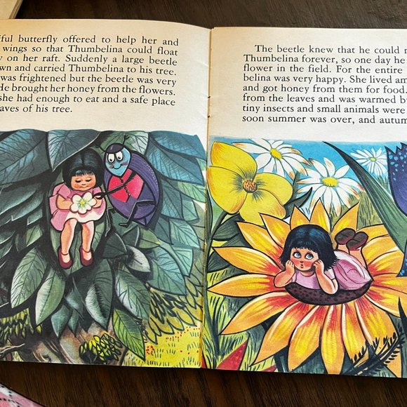 Vintage Little Wonderland Book and Recording Thumbelina Read and Hear 45 RPM - Picture 7 of 11